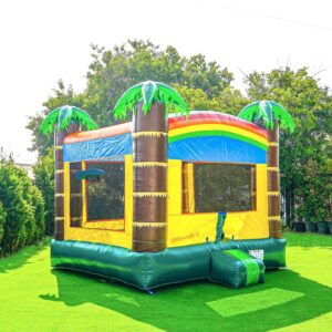 Tropical Bounce House With BB Goal